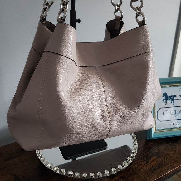 Coach Women's Lexy Taupe Leather Shoulder Bag. EUC - Picture 7 of 15